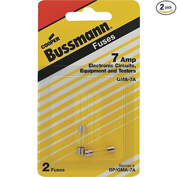 Eaton Bussmann Glass Fuse, GMA Series, Fast-Acting, 7A BPGMA-7A